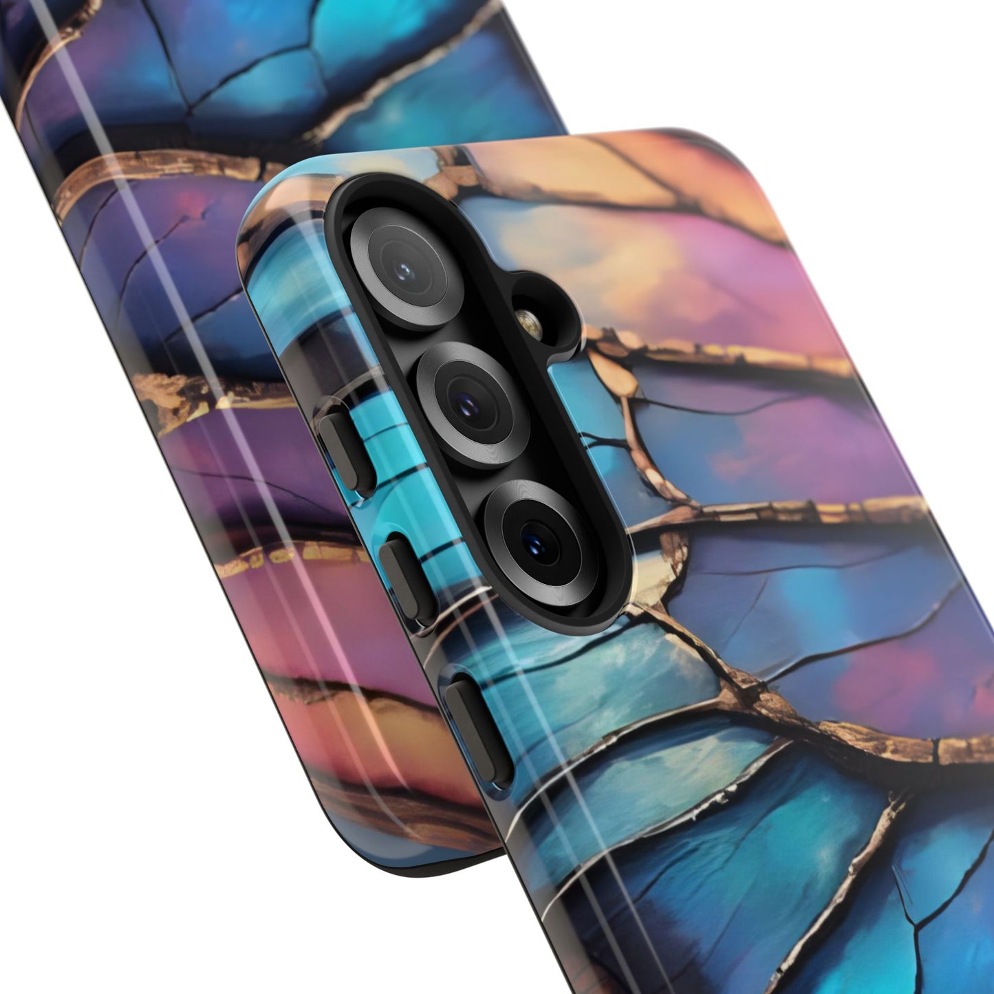 Morpho Glow Case | Iridescent Blue, Purple & Orange Impact-Resistant Phone Case