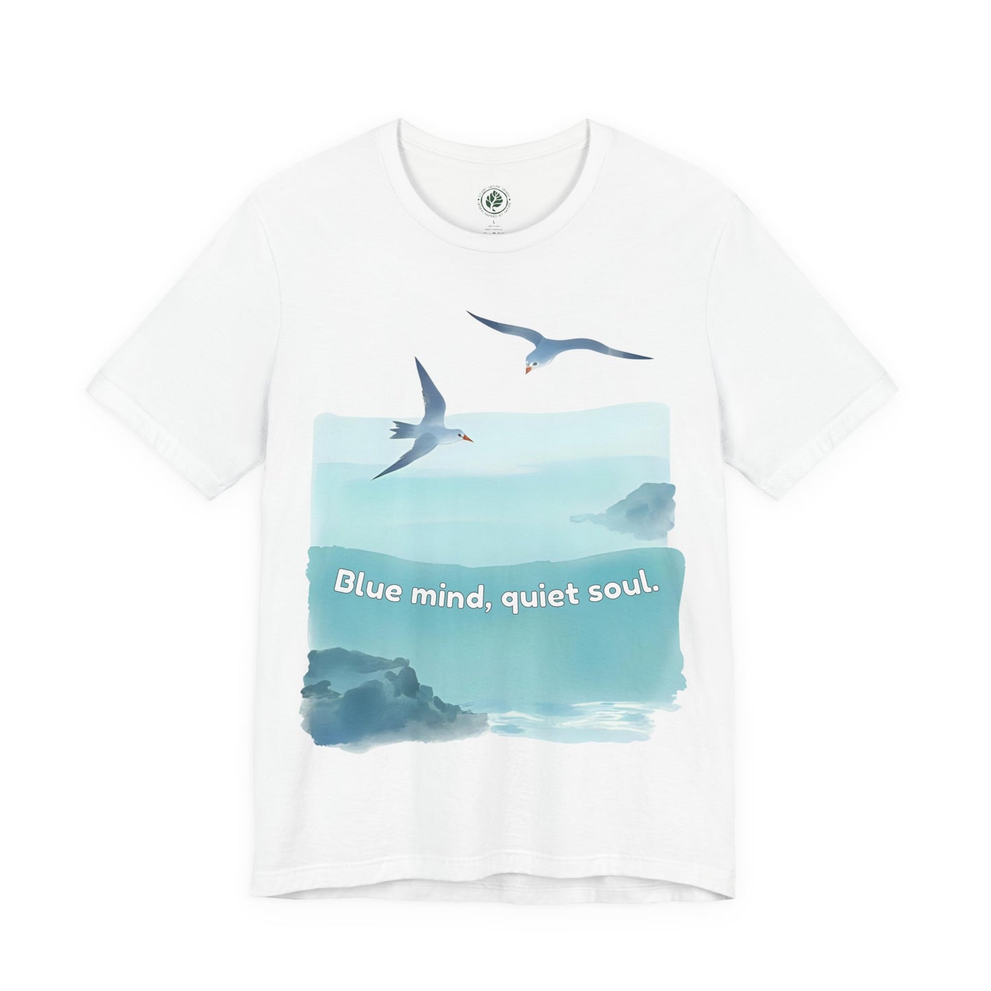 Blue Mind Quiet Soul Watercolor T-Shirt