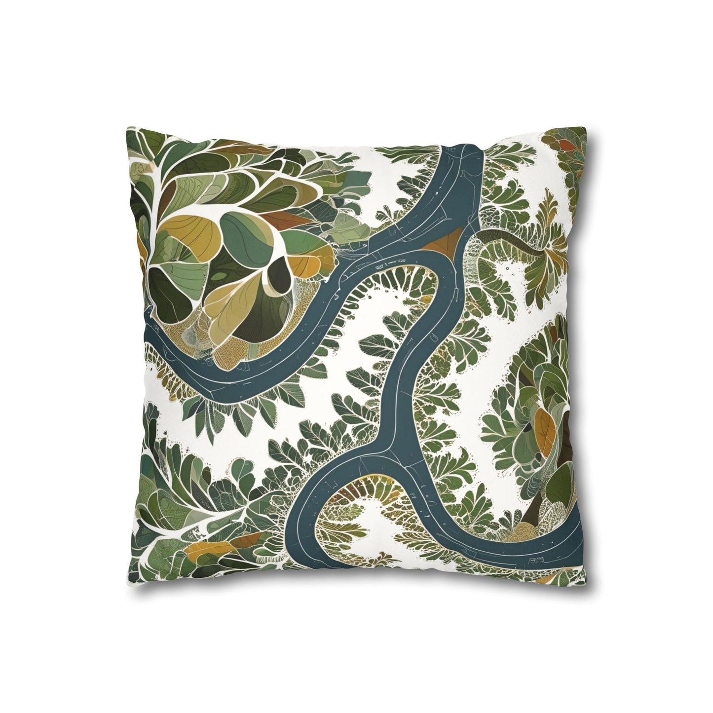 Botanical Pillow Cover Nature Inspired Faux Suede Cushion for Cozy Modern Homes Decorative Pillowcase Gift for Nature Lovers