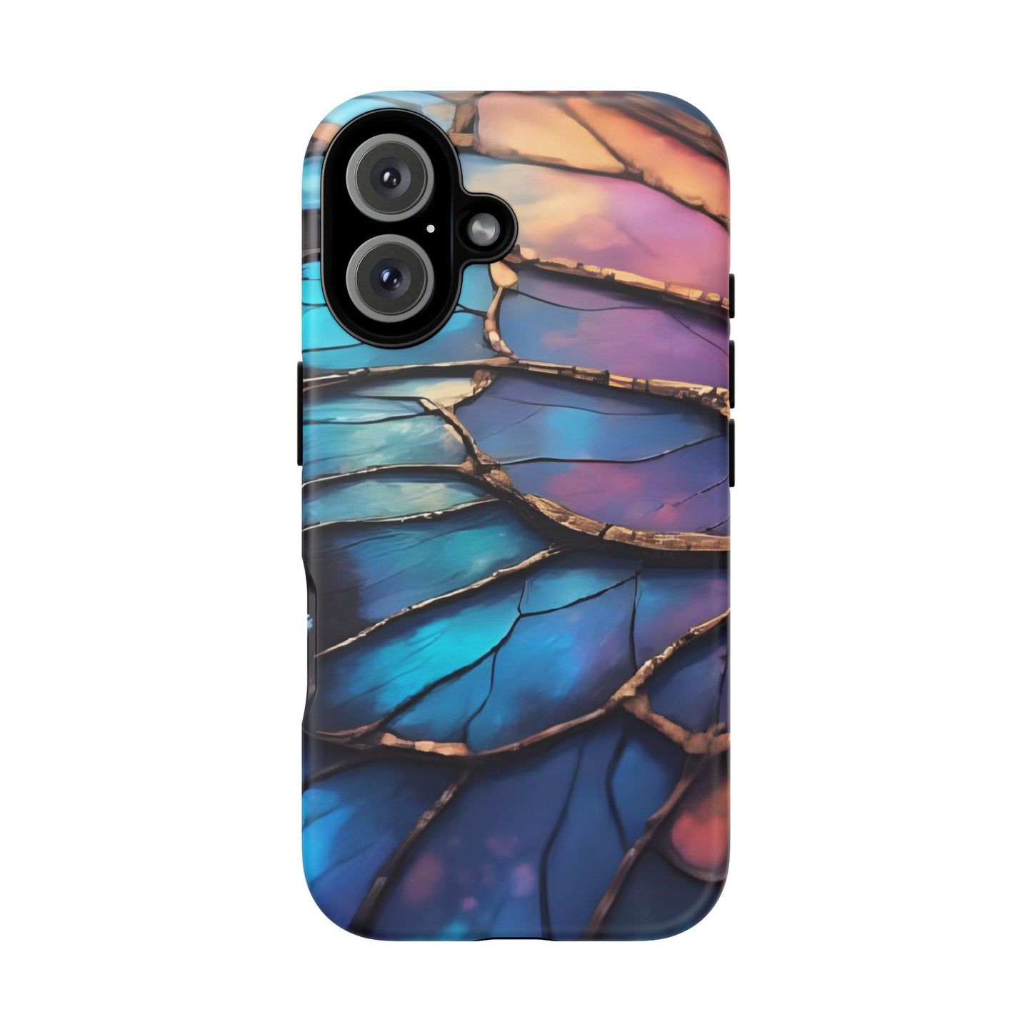 Morpho Glow Case | Iridescent Blue, Purple & Orange Impact-Resistant Phone Case