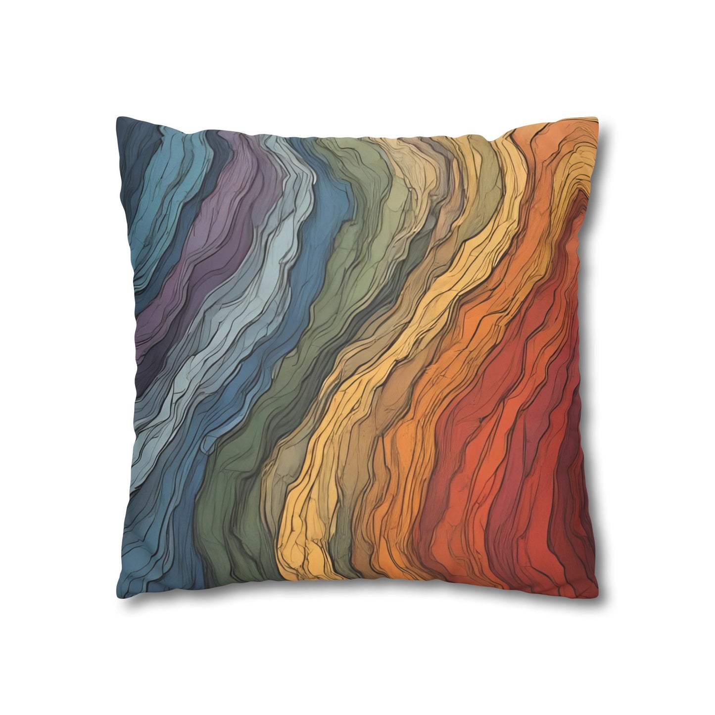 Reaction-Diffusion Pattern Pillow Case | Boho Modern Home Decor Accent