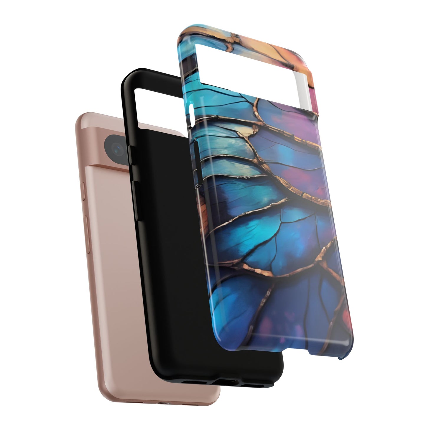 Morpho Glow Case | Iridescent Blue, Purple & Orange Impact-Resistant Phone Case