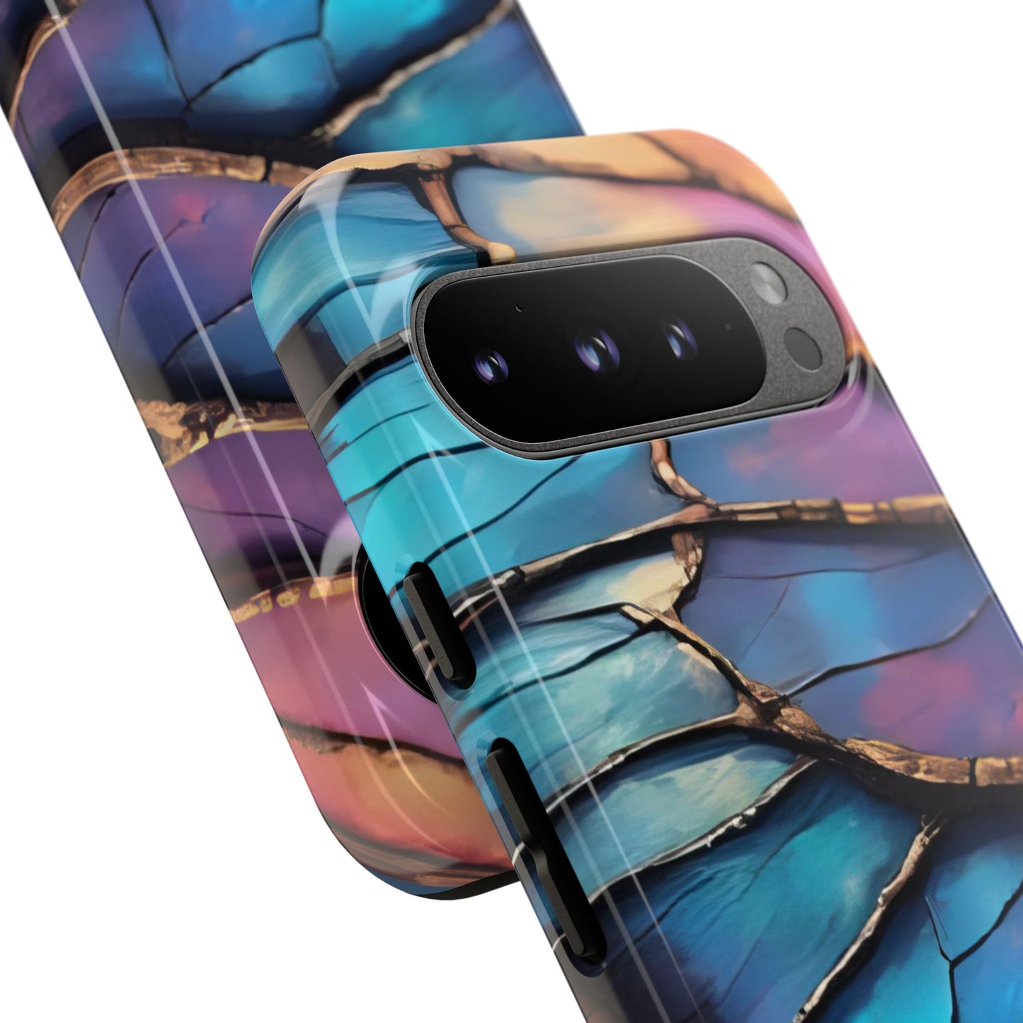 Morpho Glow Case | Iridescent Blue, Purple & Orange Impact-Resistant Phone Case