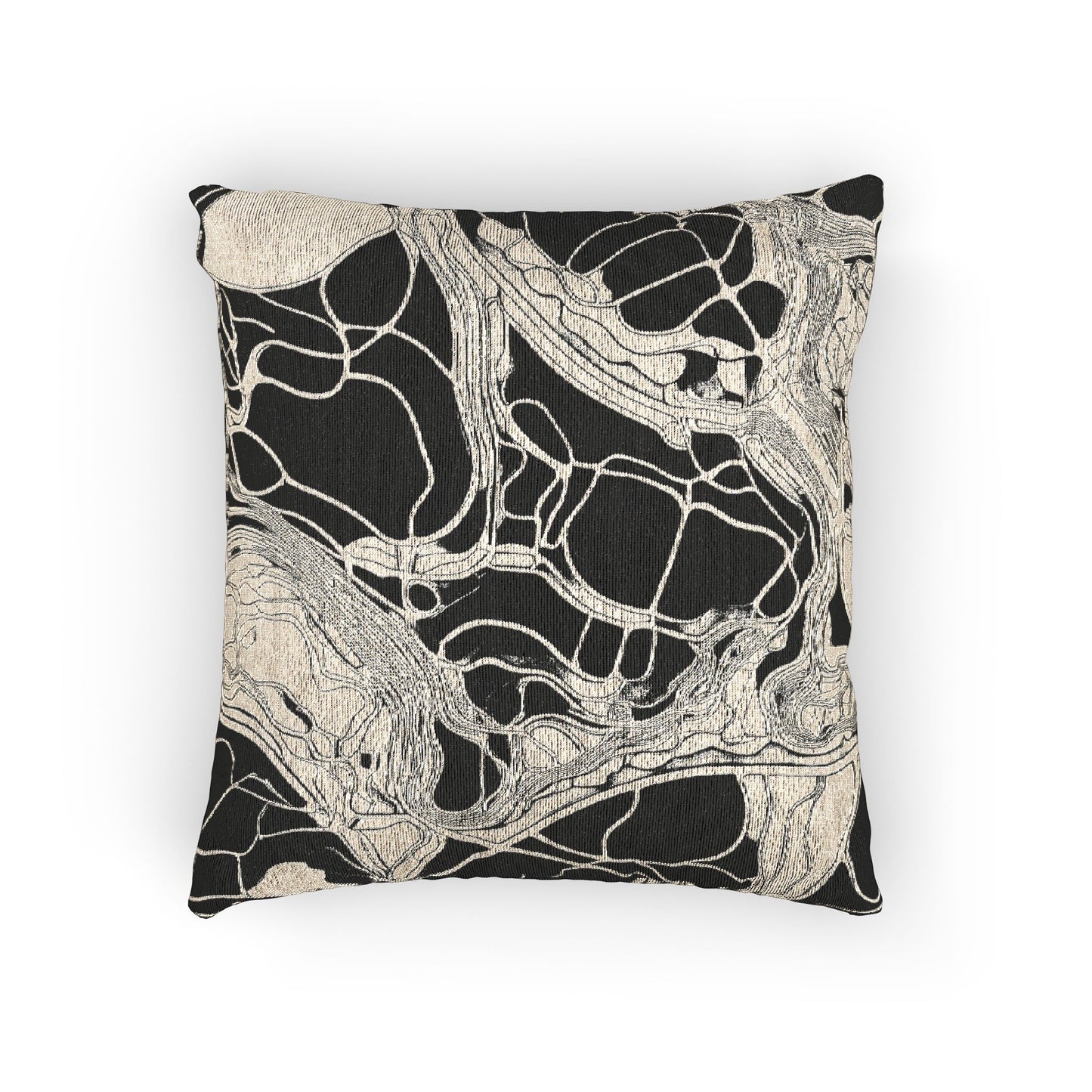 Urban Cell #147 Woven Pillow – City Pulse Meets Textile Art