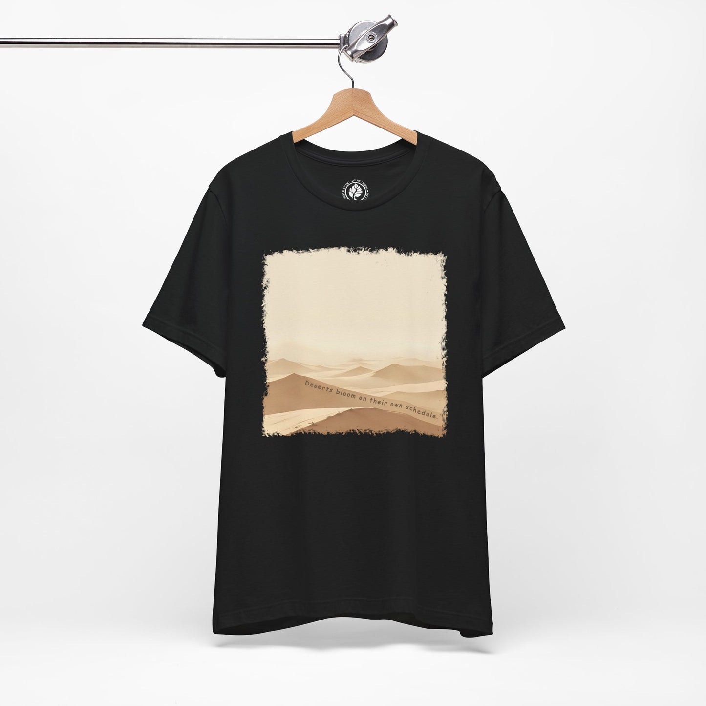 Dune Bloom T-Shirt - Minimalist Desert Wind Lines, Ethereal Earth Tones