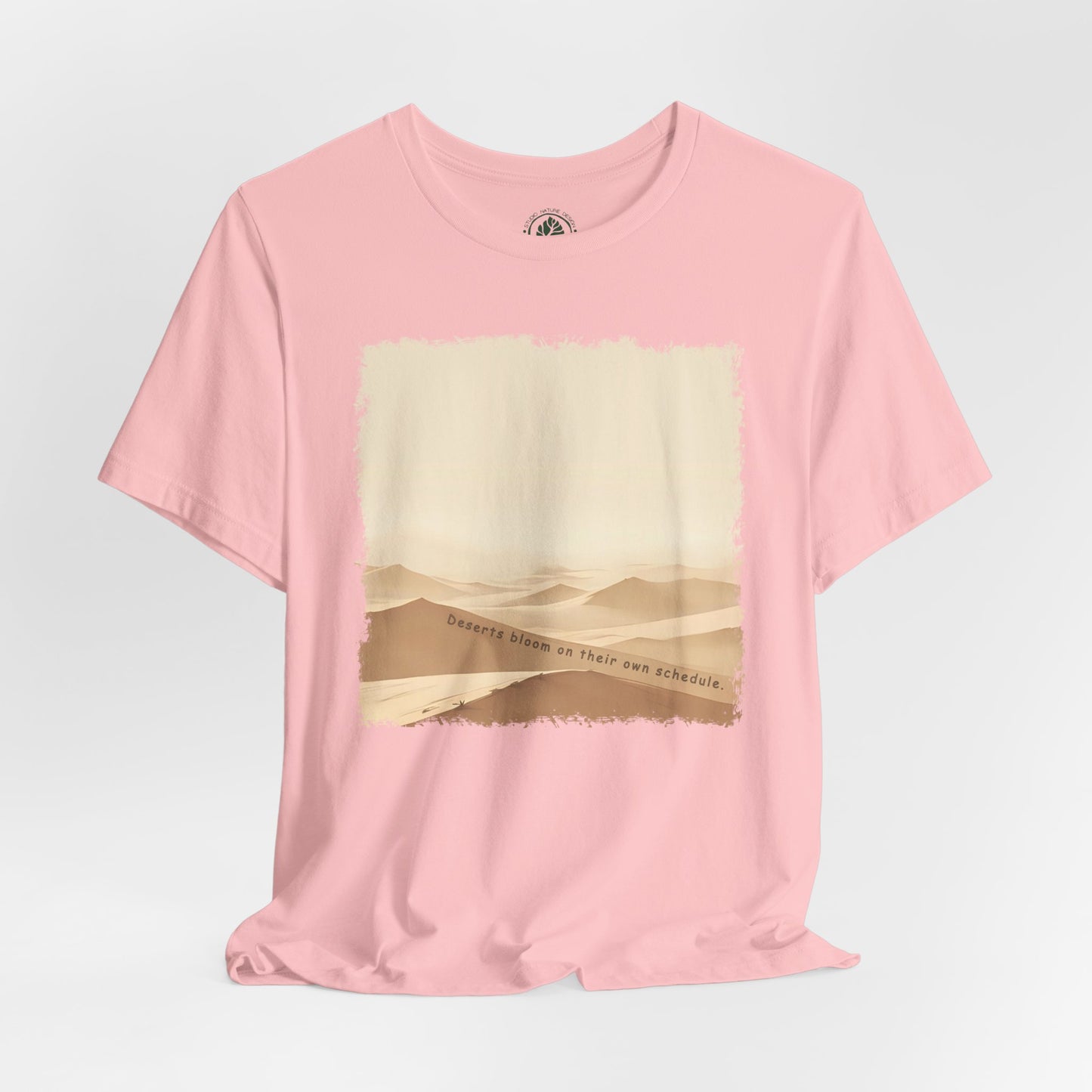 Dune Bloom T-Shirt - Minimalist Desert Wind Lines, Ethereal Earth Tones