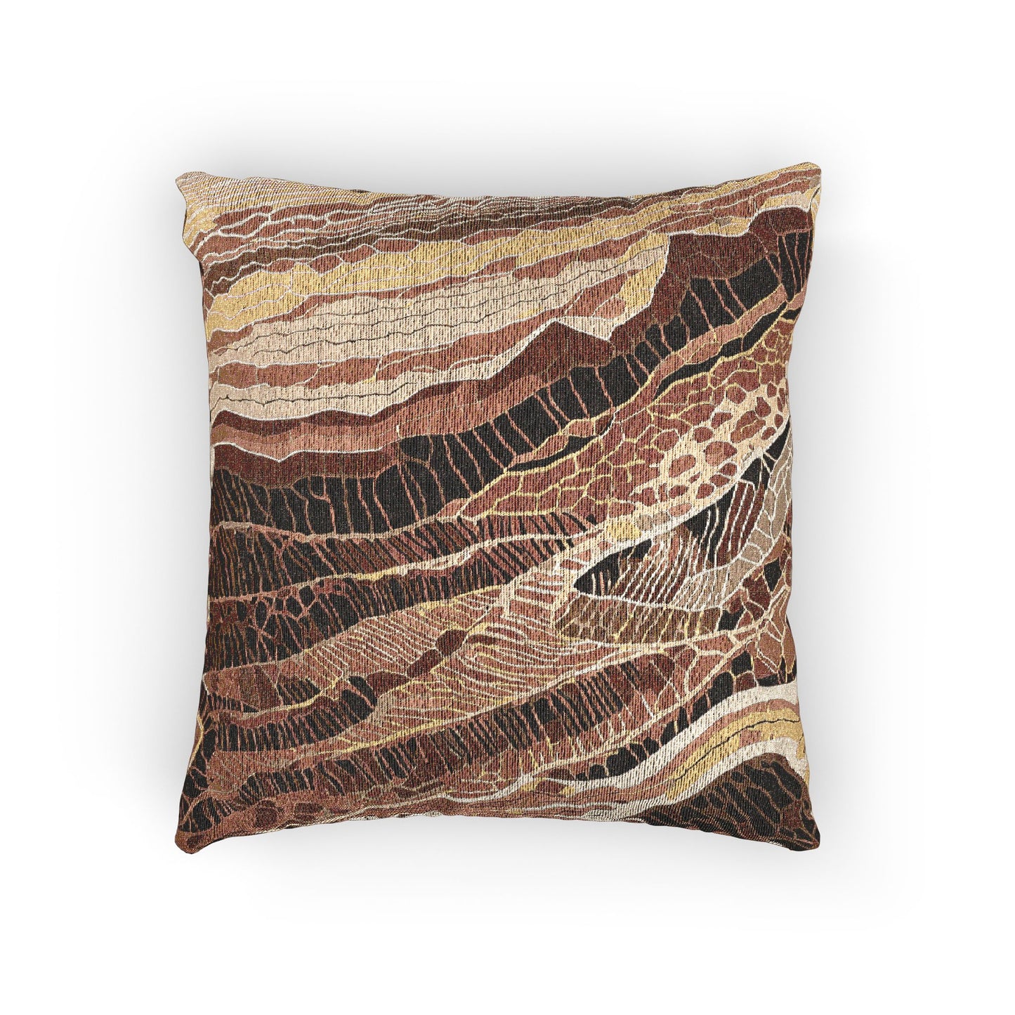 Woven Safari Pillow – Nature-Inspired Giraffe Pattern Home Accent