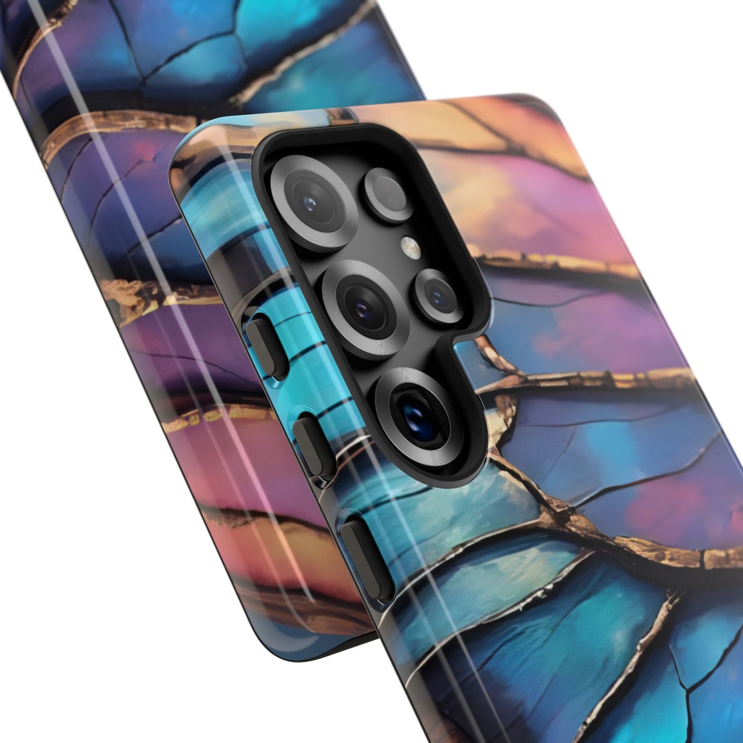 Morpho Glow Case | Iridescent Blue, Purple & Orange Impact-Resistant Phone Case