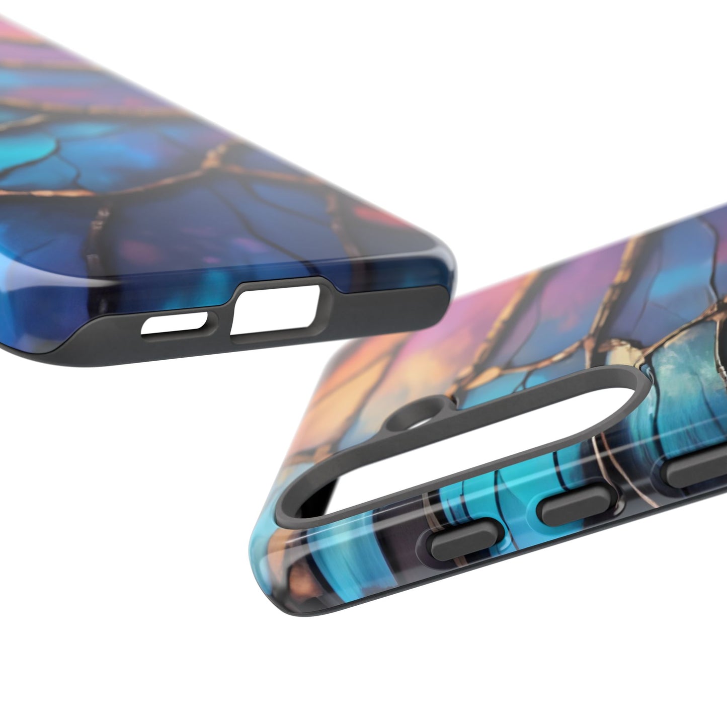 Morpho Glow Case | Iridescent Blue, Purple & Orange Impact-Resistant Phone Case