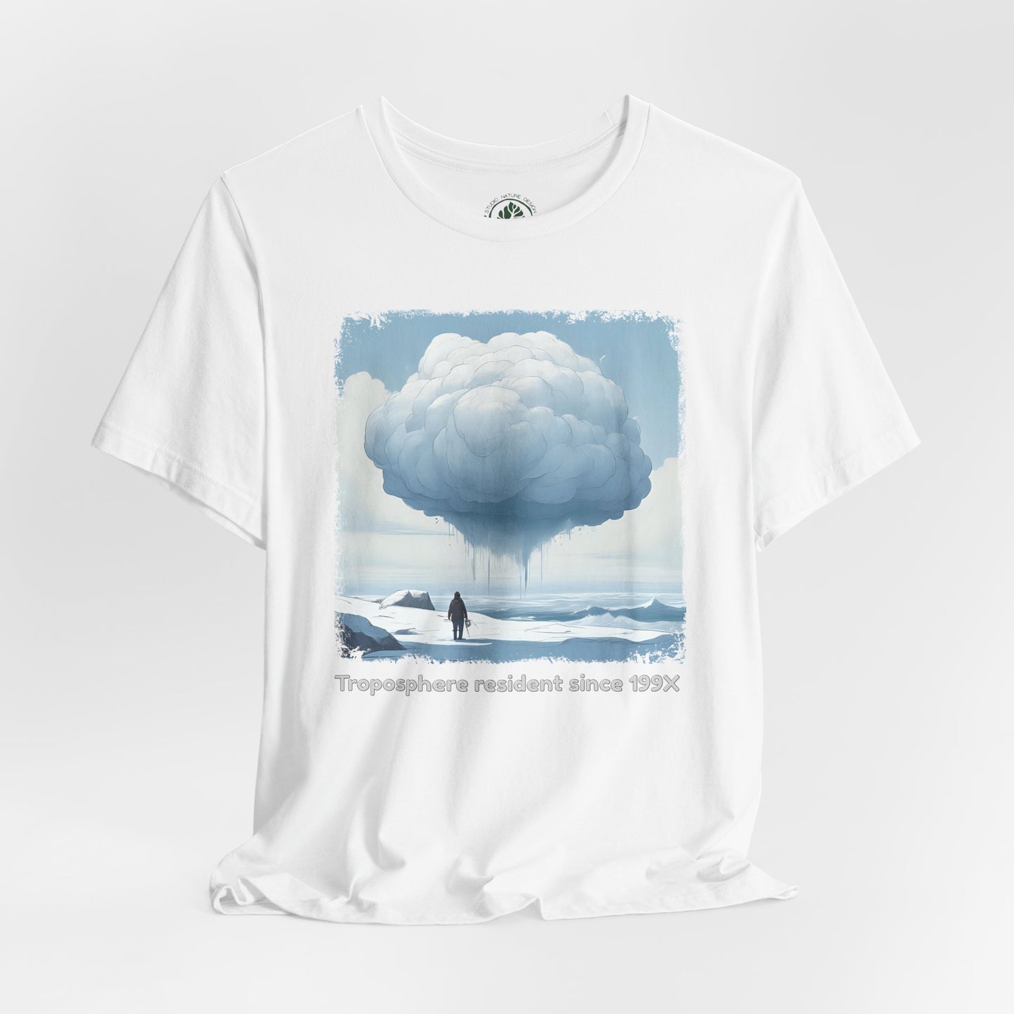 Troposphere Resident Tee - Minimalist Cloudscape Graphic Shirt, Unisex Nature-Inspired Tee Description