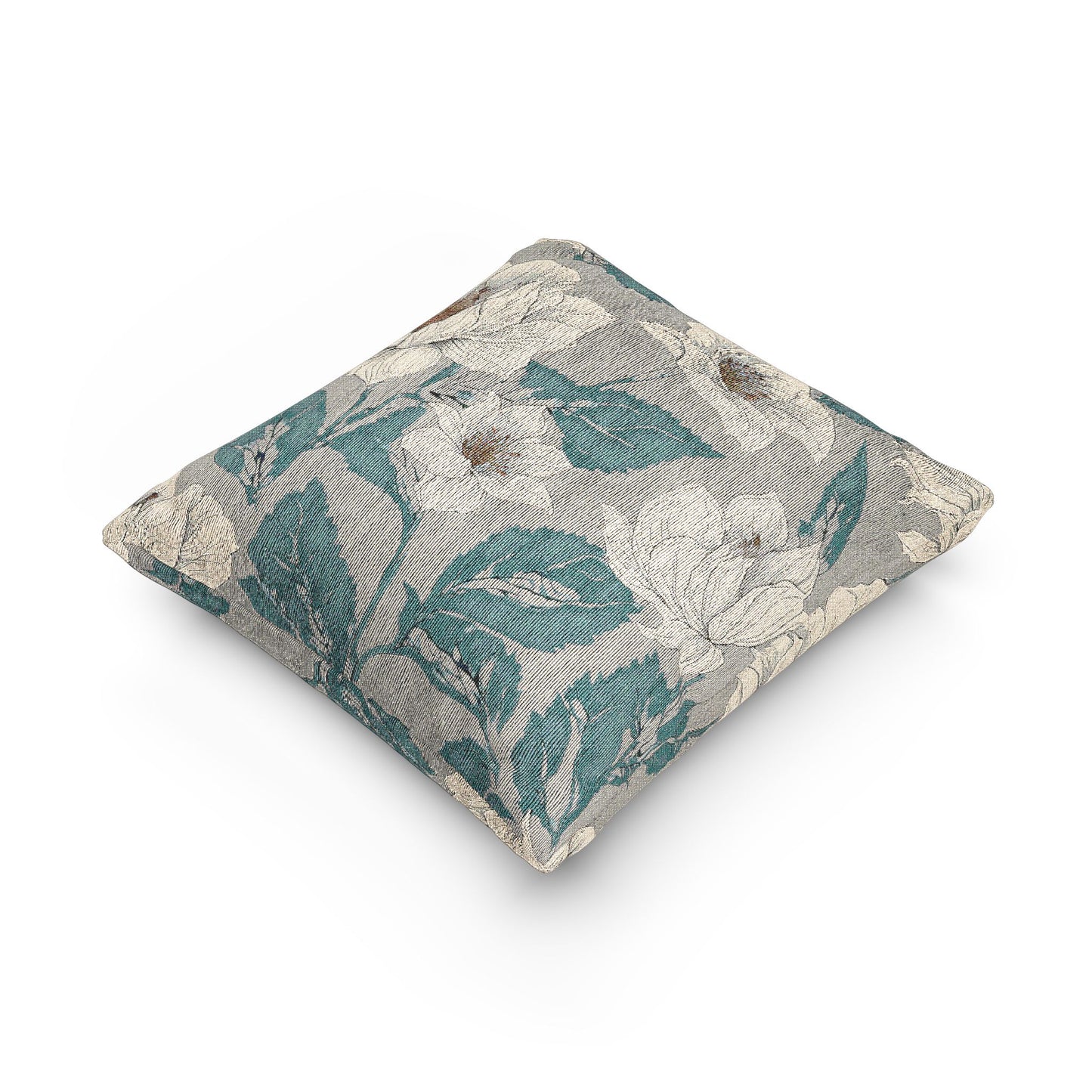 Petal Loom Woven Pillow – Soft Floral Accent for Calm Interiors