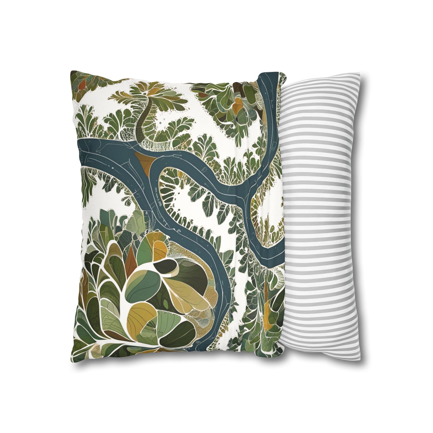 Botanical Pillow Cover Nature Inspired Faux Suede Cushion for Cozy Modern Homes Decorative Pillowcase Gift for Nature Lovers
