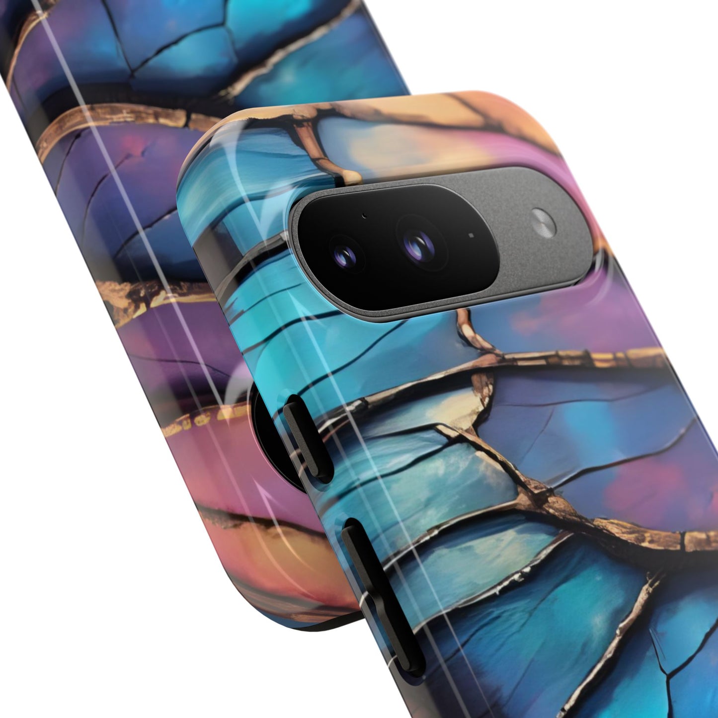 Morpho Glow Case | Iridescent Blue, Purple & Orange Impact-Resistant Phone Case