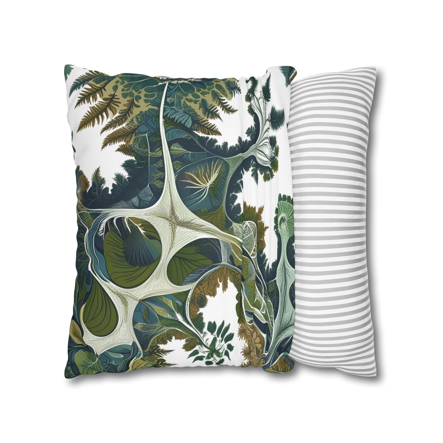 Botanical Veinwork Pillowcase – Leaf Pattern Cover for Plant Lovers