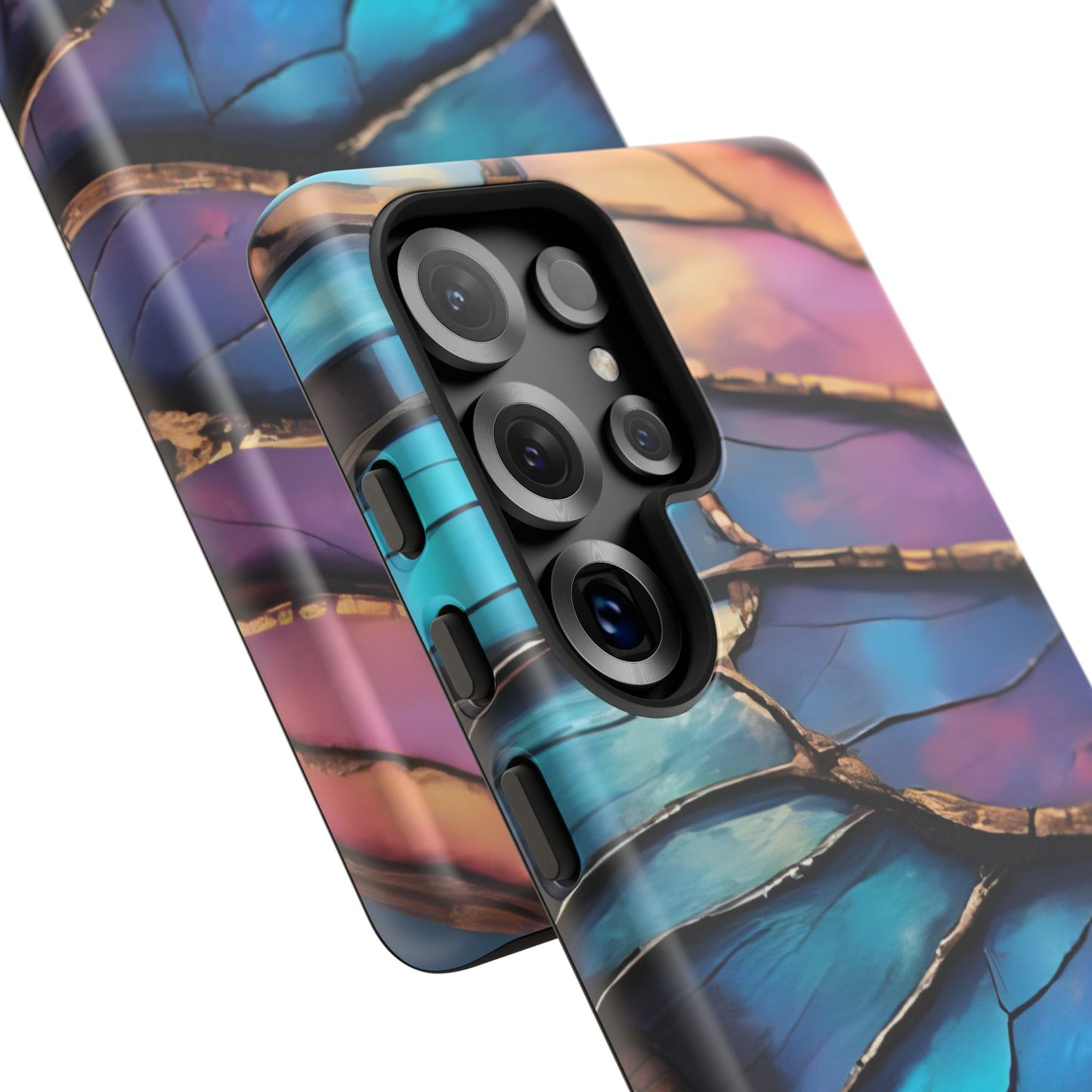 Morpho Glow Case | Iridescent Blue, Purple & Orange Impact-Resistant Phone Case