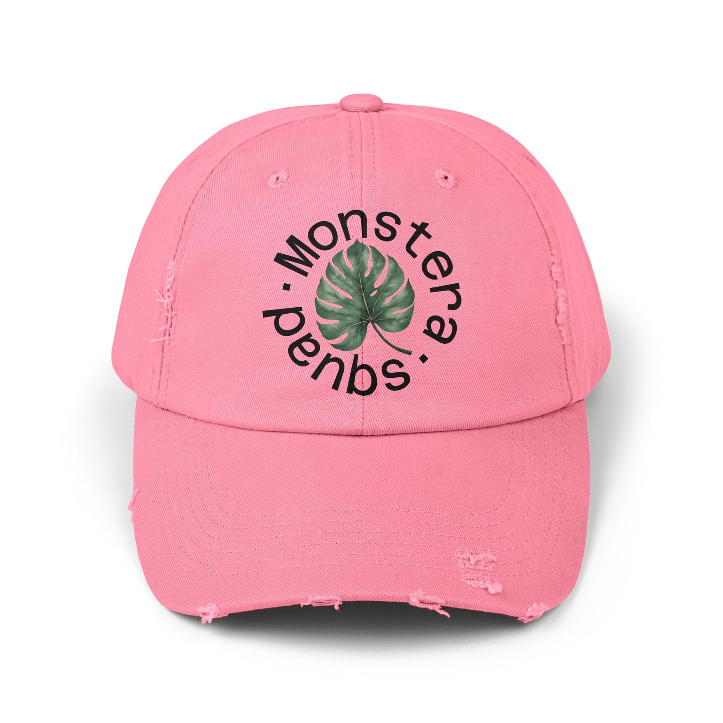 Monstera Squad Hat - Vintage Distressed Cap for Plant Lovers