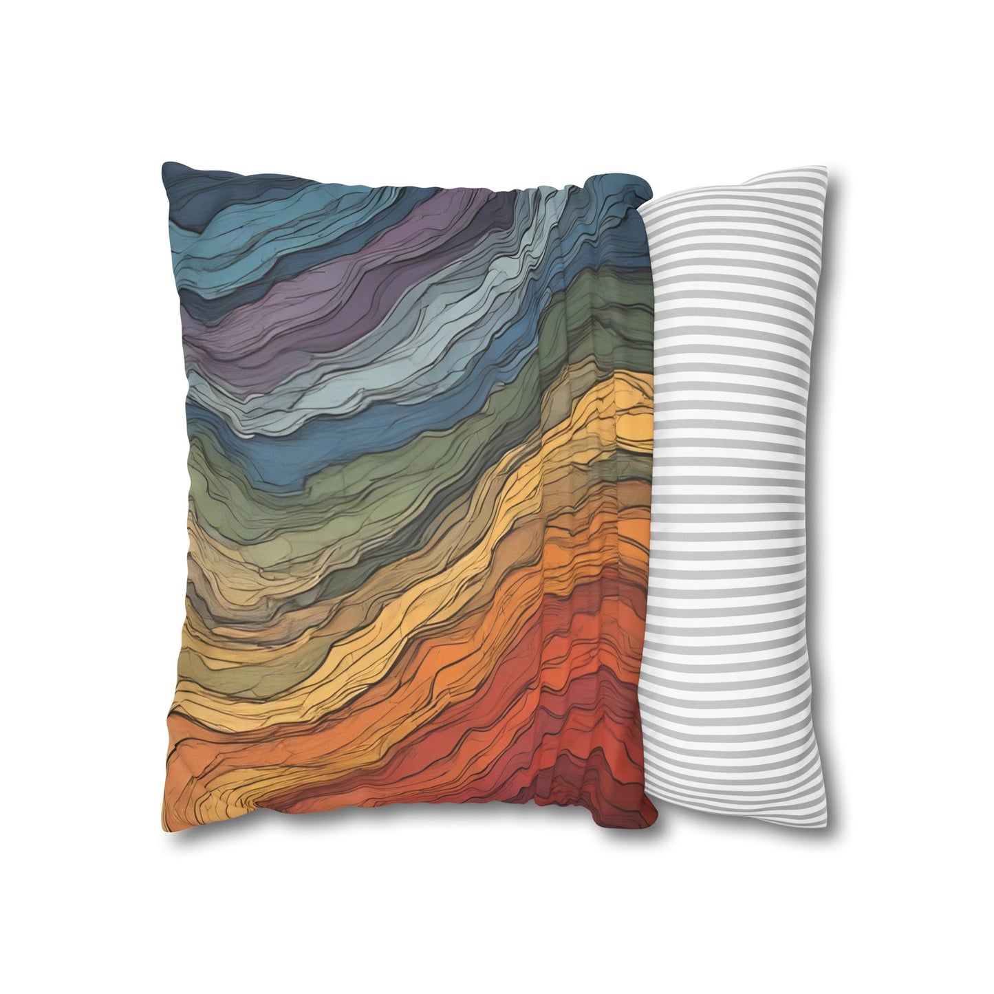 Reaction-Diffusion Pattern Pillow Case | Boho Modern Home Decor Accent