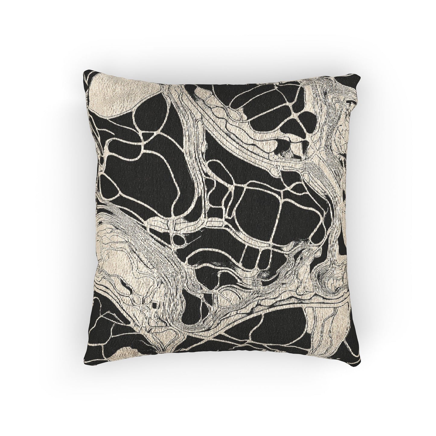 Urban Cell #147 Woven Pillow – City Pulse Meets Textile Art