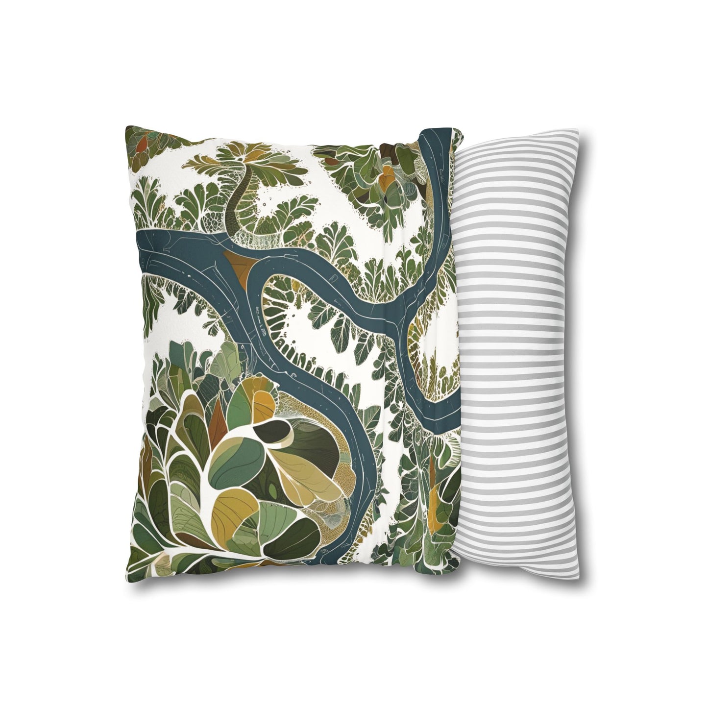 Botanical Pillow Cover Nature Inspired Faux Suede Cushion for Cozy Modern Homes Decorative Pillowcase Gift for Nature Lovers