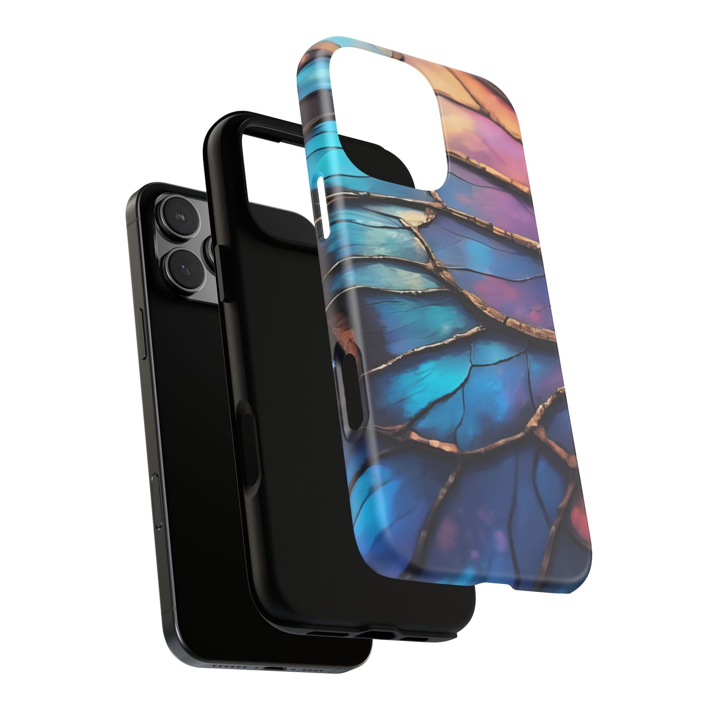 Morpho Glow Case | Iridescent Blue, Purple & Orange Impact-Resistant Phone Case