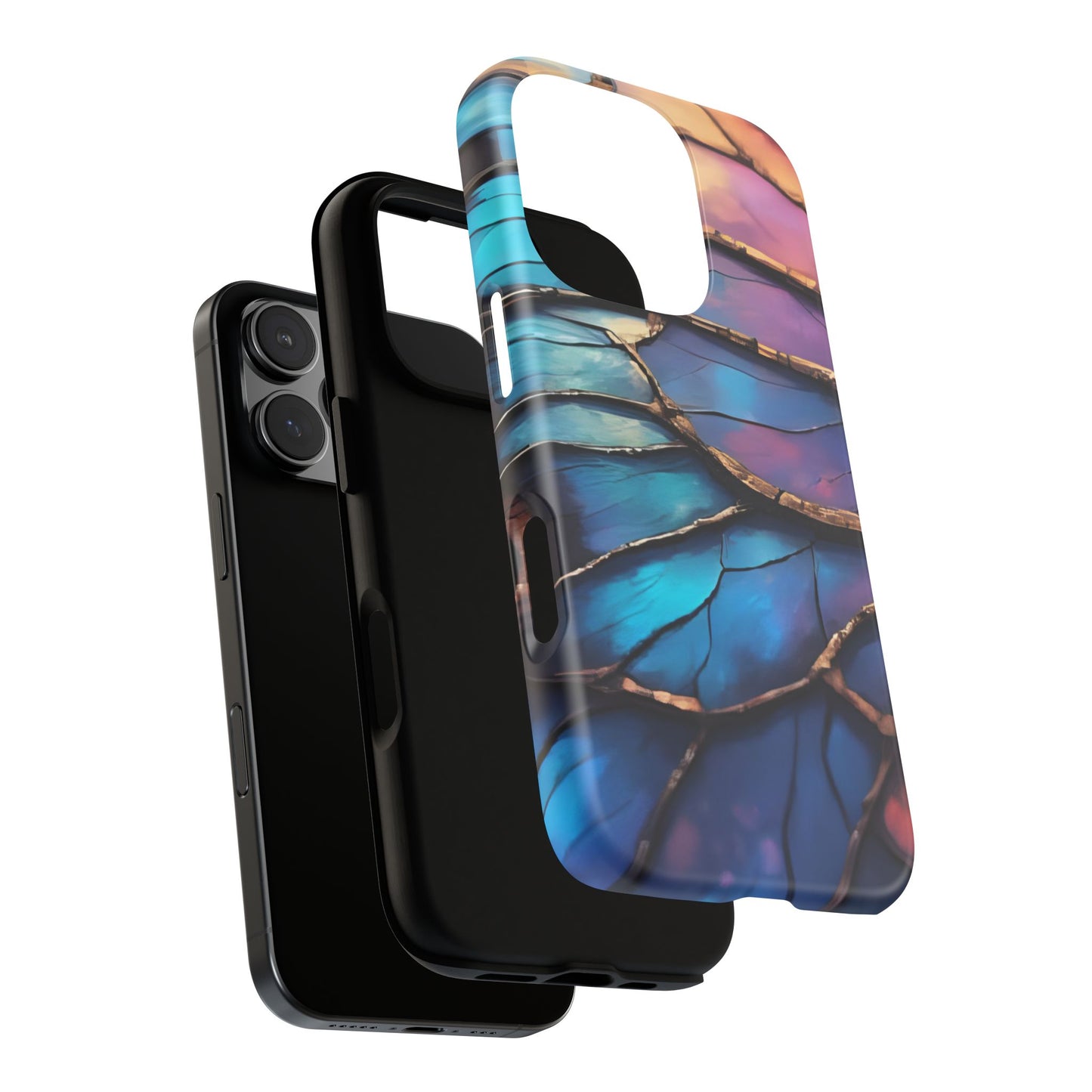 Morpho Glow Case | Iridescent Blue, Purple & Orange Impact-Resistant Phone Case