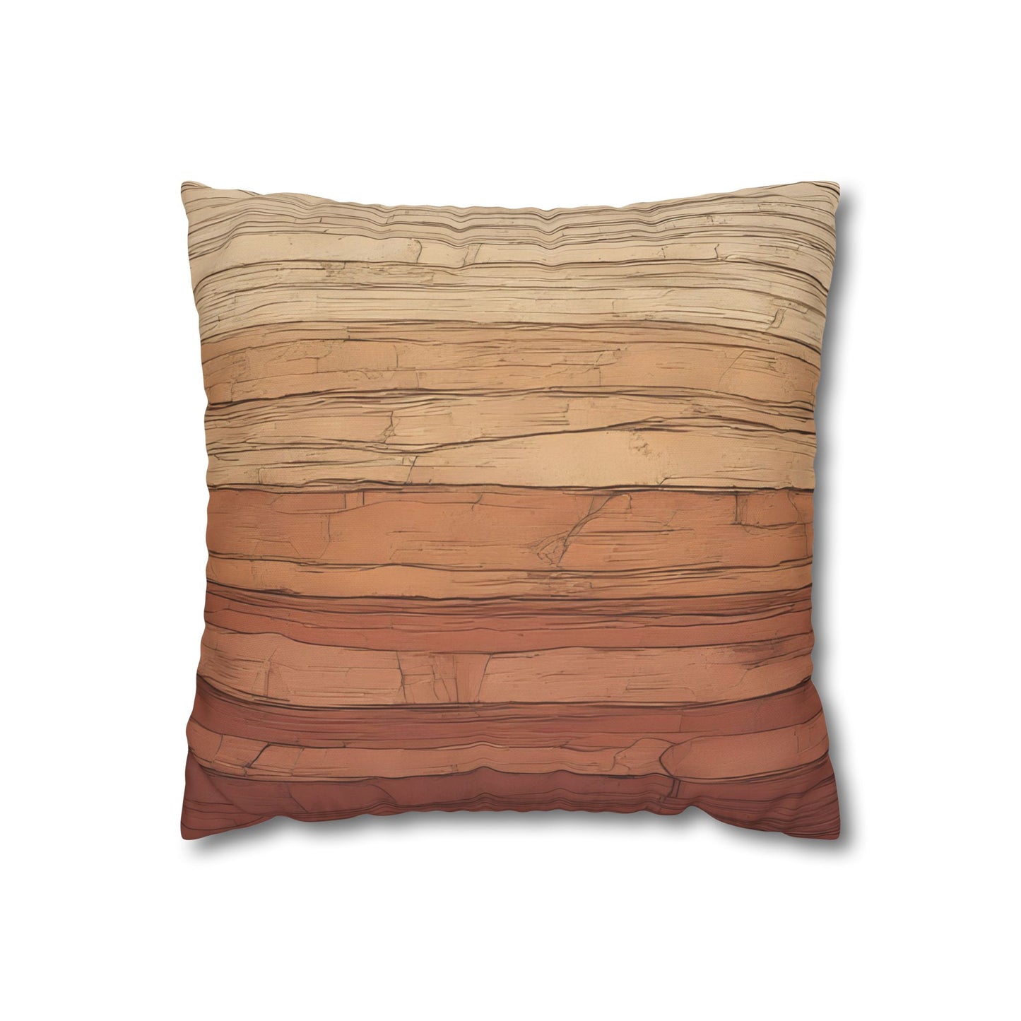 Clay Horizon Pillowcase – Earthy Tones, Boho Decor, Natural Texture