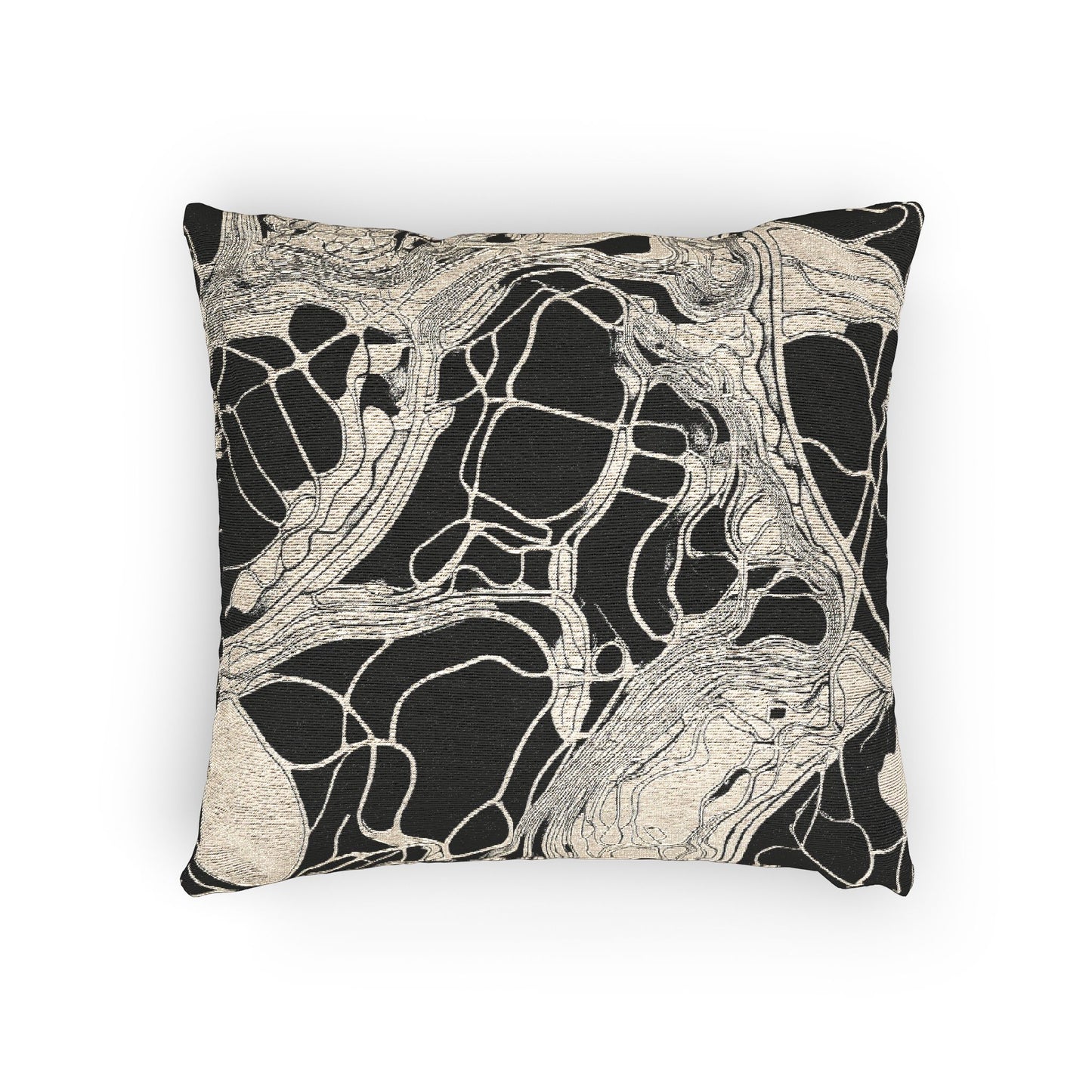 Urban Cell #147 Woven Pillow – City Pulse Meets Textile Art