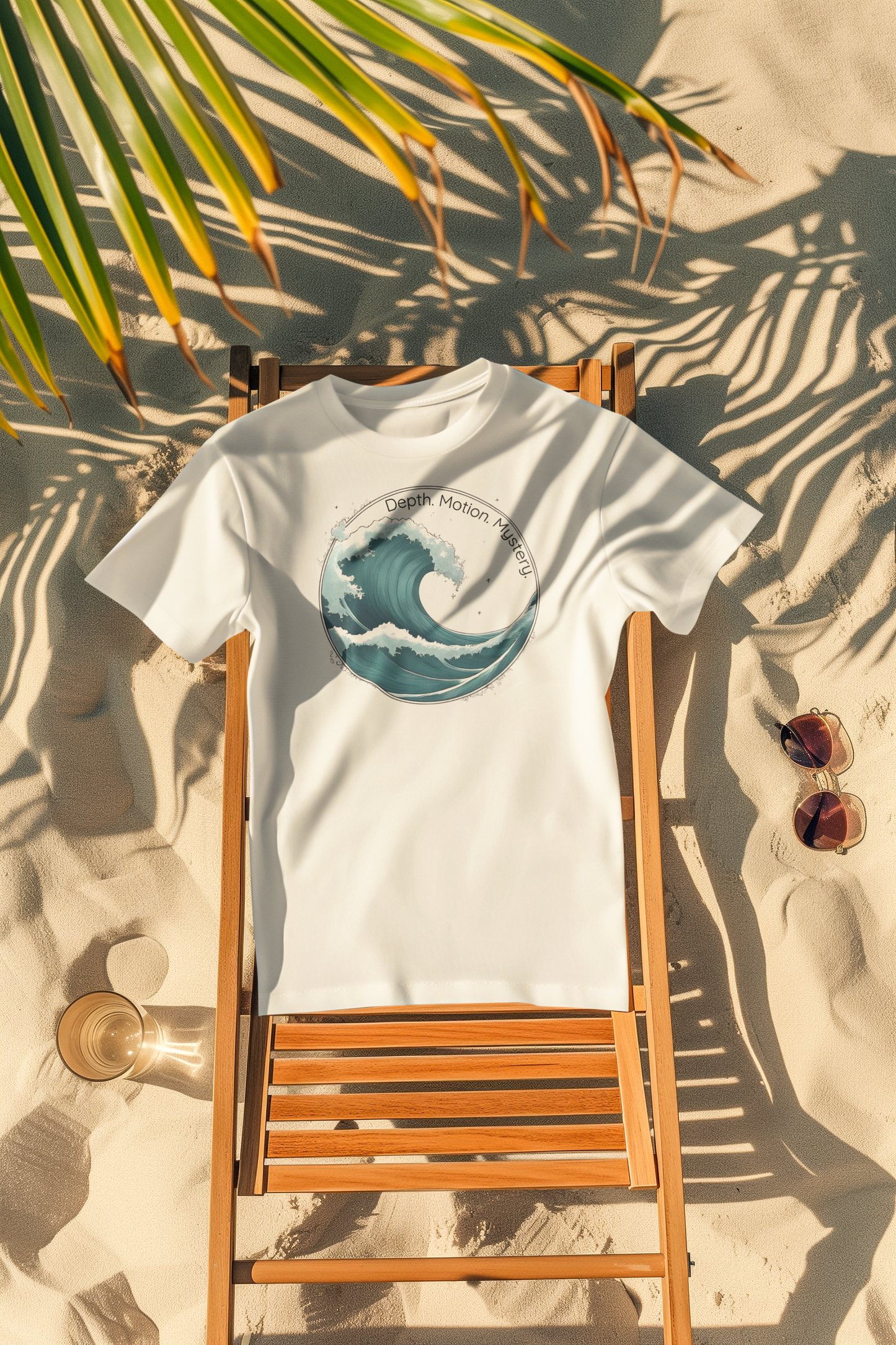 Depth. Motion. Mystery. – Ocean Wave Art Tee