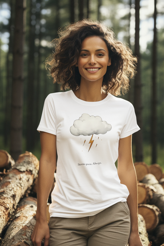 Storms Pass. Always – Minimalist Storm Cloud T-Shirt
