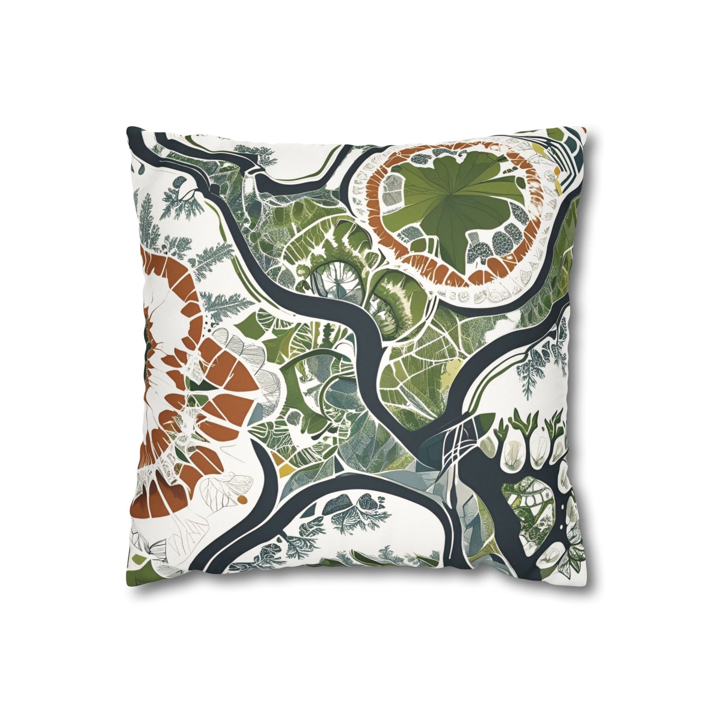 Botanical art pillowcase decorative cushion cover nature inspired home decor eco friendly accent throw pillow cover cozy boho pillow modern sofa decor