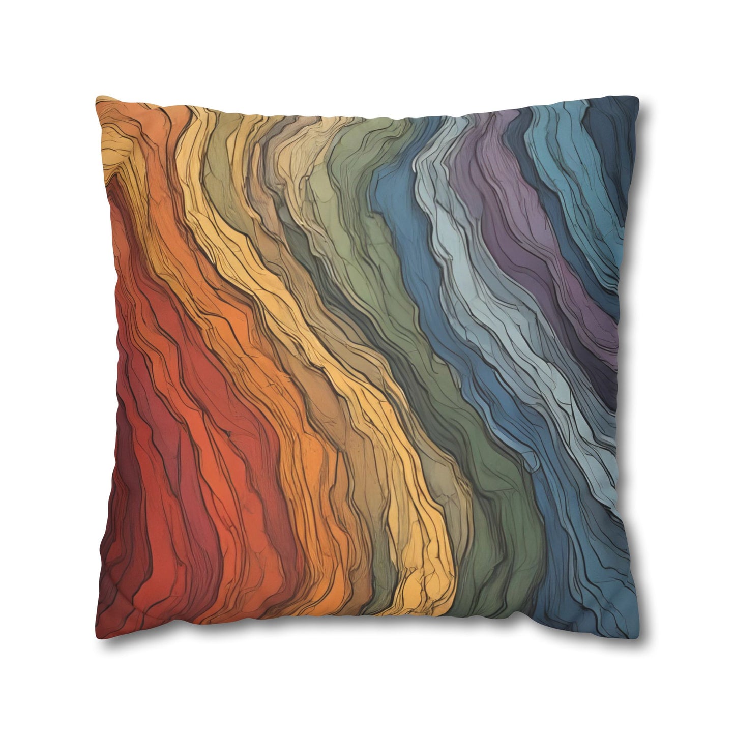 Reaction-Diffusion Pattern Pillow Case | Boho Modern Home Decor Accent