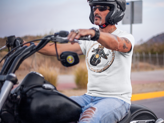 Vroom Vroom, I’ve Got Nine Lives to Burn – Cat Biker Unisex T-Shirt